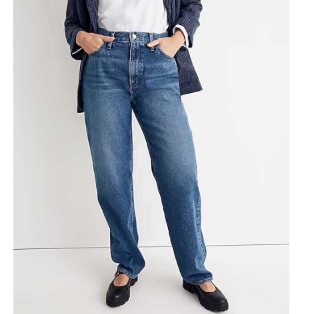 Madewell Baggy Straight Jeans in Firthway Wash - Picture 1 of 9